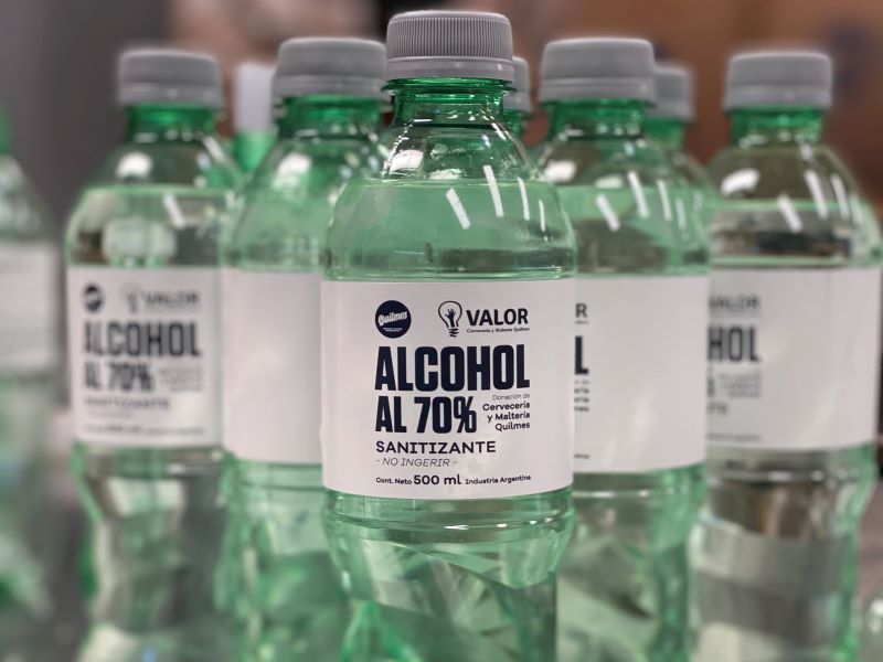 Cervecería Quilmes Alcohol Sanitizante Donación COVID-19 Coronavirus Industrias